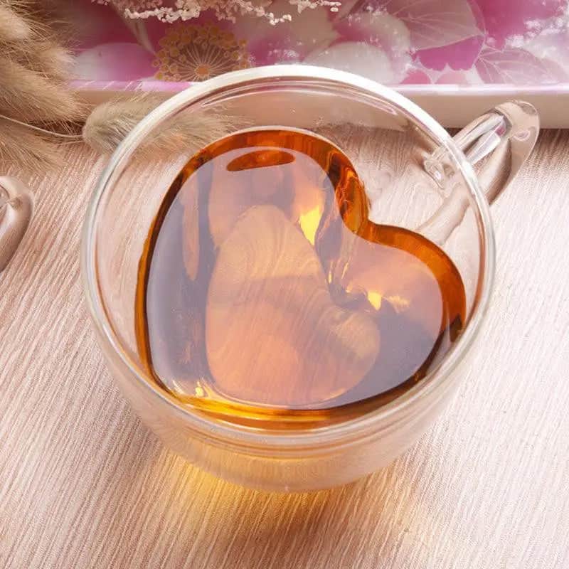 Taza Navidad En Vidrio En Forma De Corazón